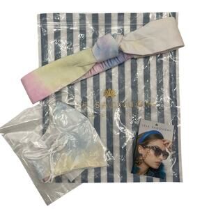 LELE SADOUGHI Headband and Face Mask Set Ombre Watercolor NWT Designer Luxury